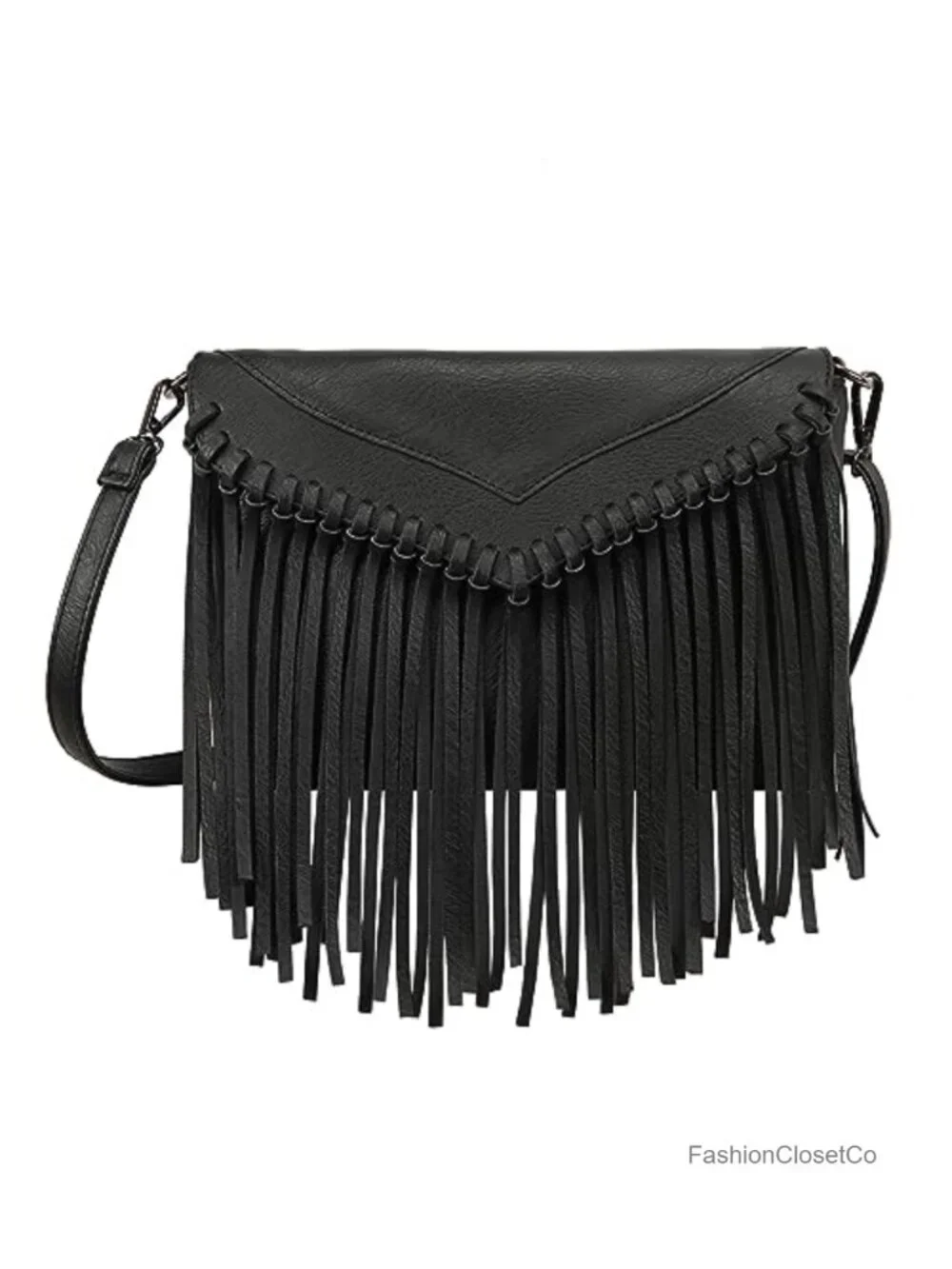 PU Leather Hobo Fringe Crossbody Tassel Purse Vintage Flap Envelope Handbag